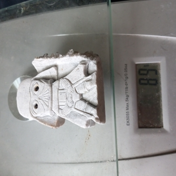 Gemstone healing stone carved out of Quartz  one of a kind Quartz stormtrooper - Picture 4 of 4